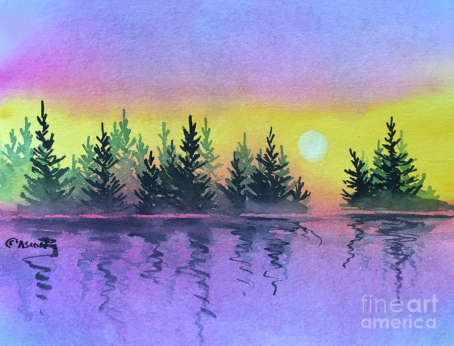 Sunset Painting - Sunset IV by Teresa Ascone
