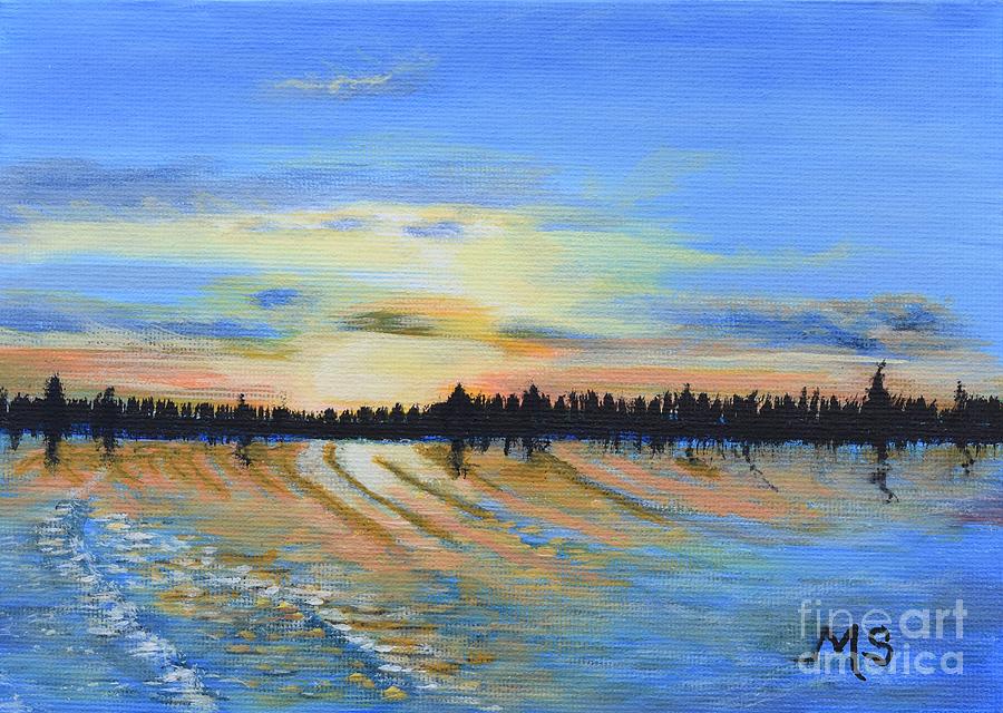 Sunset-Ivanhoe1 Painting by Monika Shepherdson