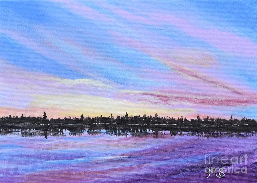 Sunset-Ivanhoe2 Painting by Monika Shepherdson