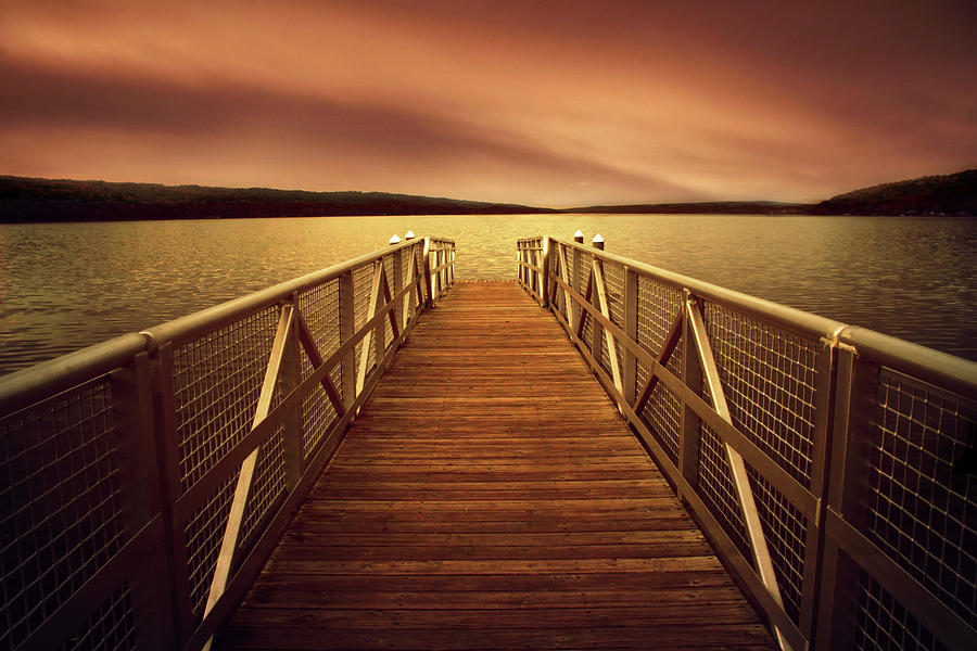 Sunset Dock Photograph by Jessica Jenney