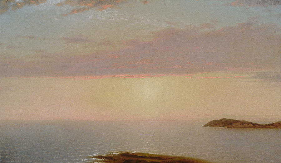 John Frederick Kensett Painting - Sunset by John Frederick Kensett
