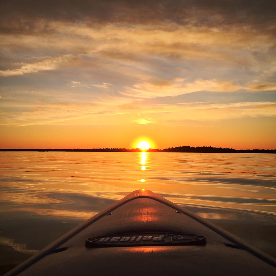 Sunset Photograph - Sunset Kayak 2 by Christine Sharp
