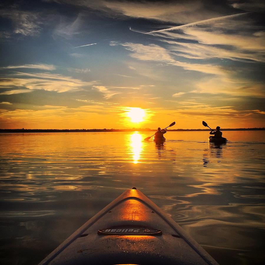 Sunset Photograph - Sunset Kayak 3 by Christine Sharp