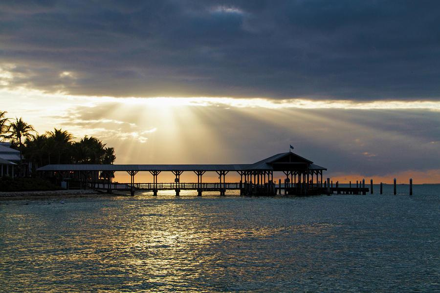 Sunset Key Dock Sunset Photograph by Bob Slitzan
