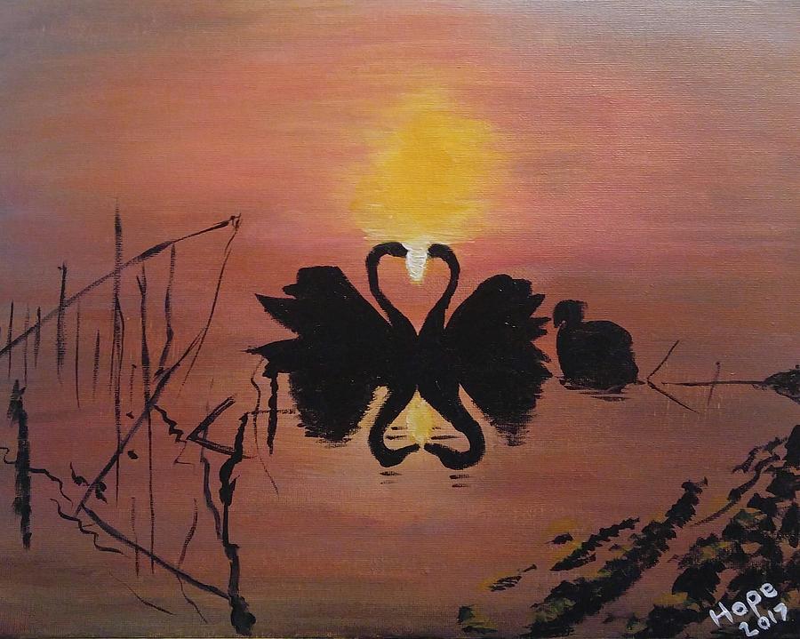 Sunset kiss Painting by Maria E Colon - Fine Art America