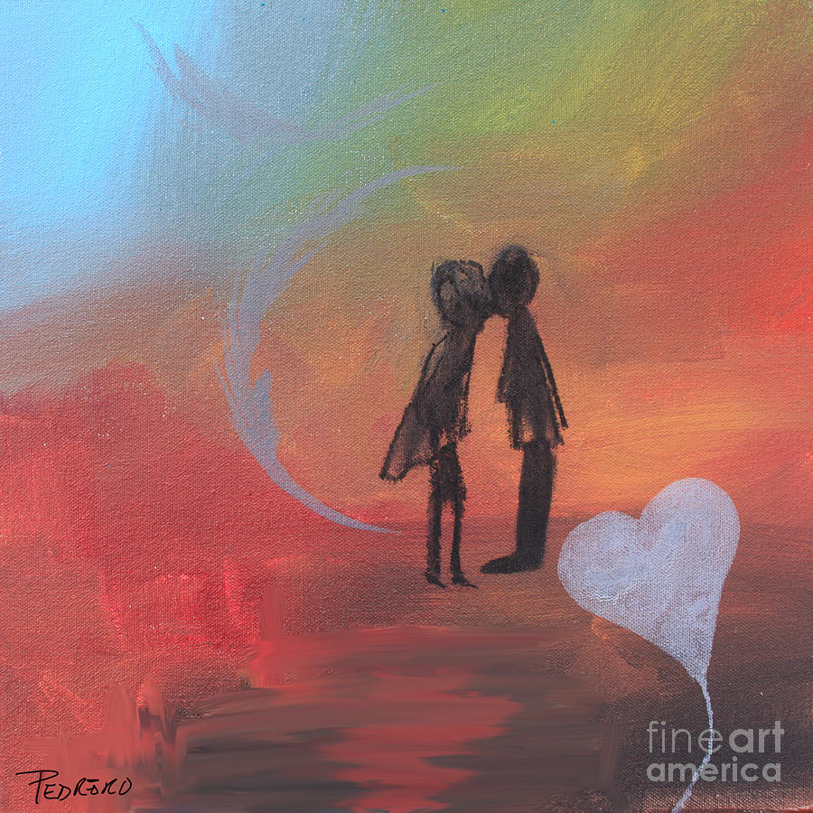 Sunset Kiss Painting by Robin Pedrero