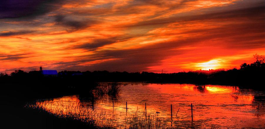 Sunset Lake Photograph by David Matthews