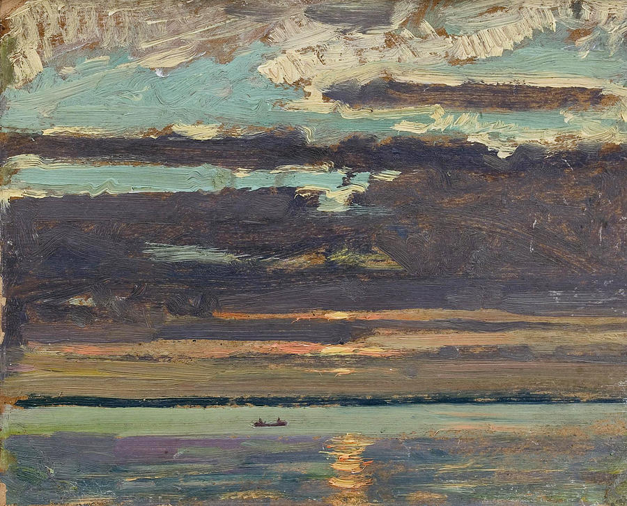 Sunset Lake Simcoe Painting by James Edward Hervey MacDonald