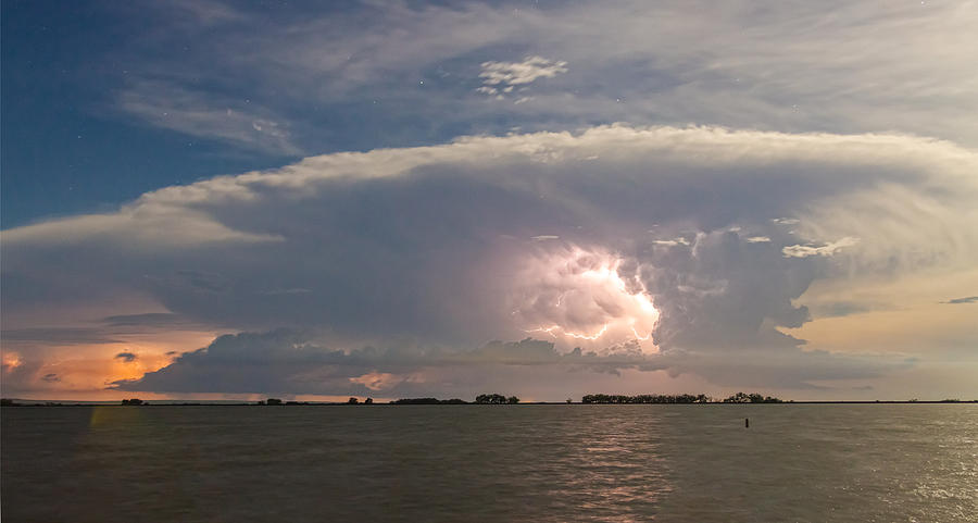 Sunset Lake Storm Front Panorama View Photograph by James BO Insogna