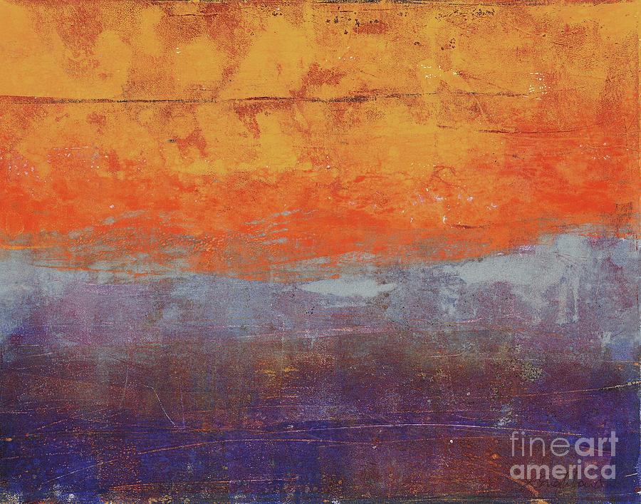 Abstract Painting - Sunset by Laurel Englehardt