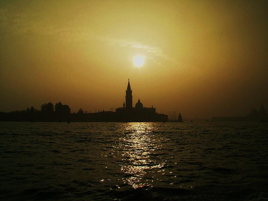 Sunset leaving Venice Photograph by Martina Fagan