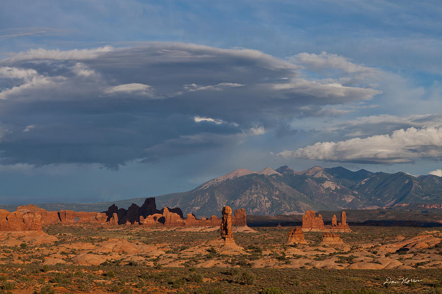 Sunset Light and Shadow in Arches National Park Photograph by Dan Norris