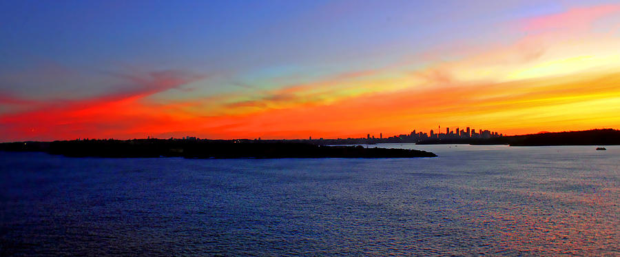 Sunset Photograph - Sunset Light Upon Sydney by Miroslava Jurcik