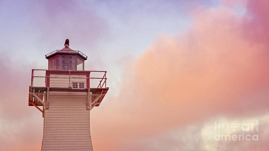 Sunset Lighthouse Prince Edward Island Photograph by Edward Fielding