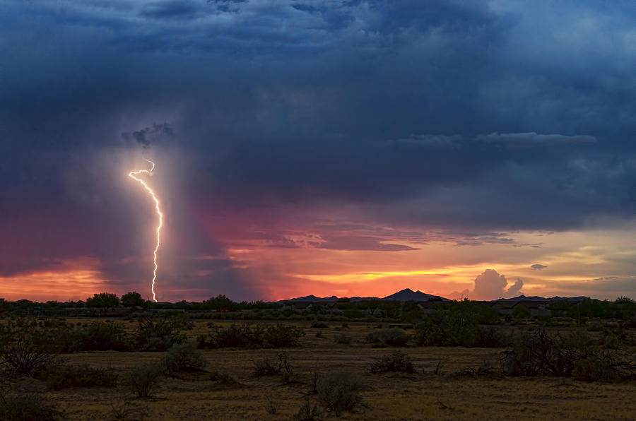 Sunset Lightning  Photograph by Saija Lehtonen
