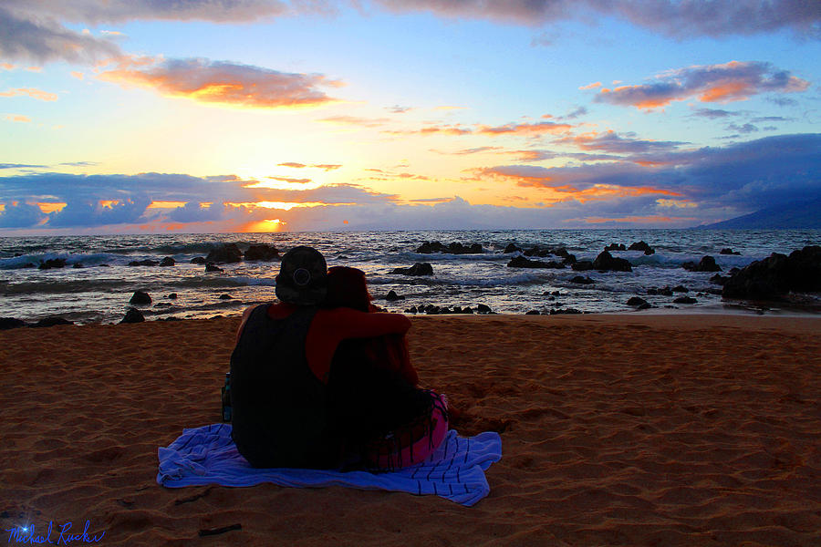 Beach Photograph - Sunset Lovers by Michael Rucker