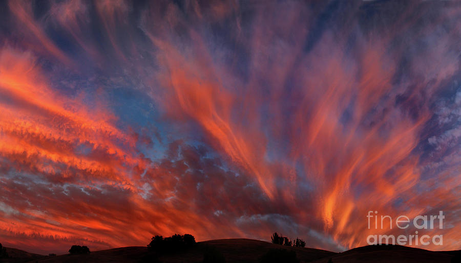 Sunset Magic Panorama, Sonoma County, California Photograph by Wernher Krutein