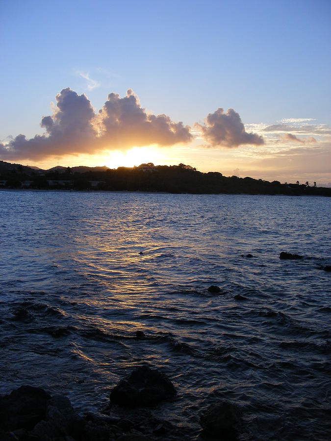 Beach Sunset Photograph - Sunset Magic Sapphire Beach Virgin Islands by Elena Tudor