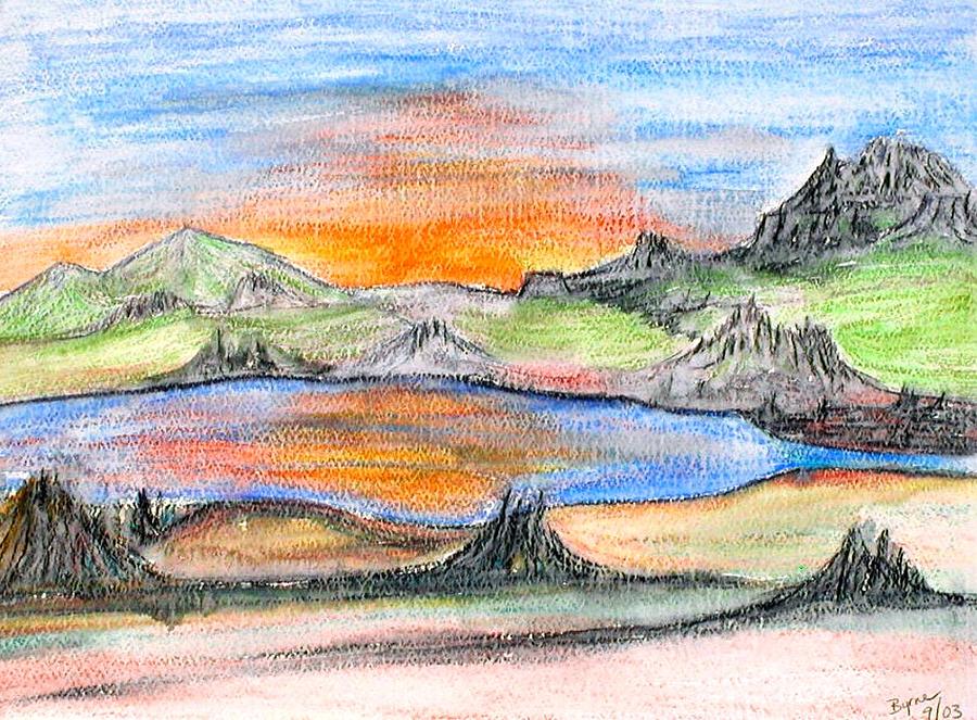 Sunset Painting by Margie Byrne Sunset Painting by Margie Byrne