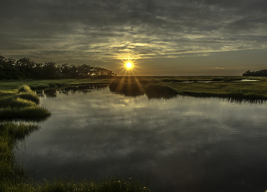 Sunset Marshes Photograph by Mary Clough