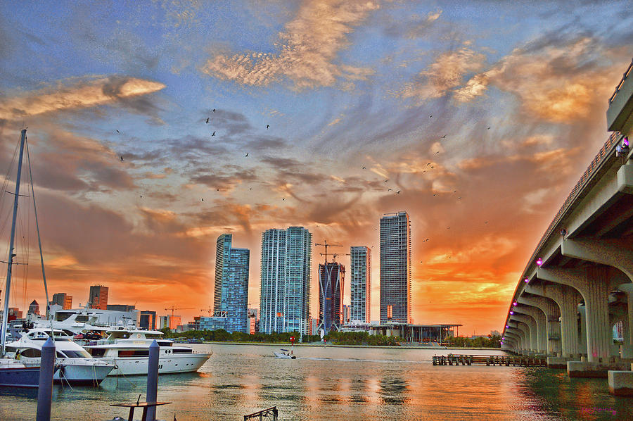 Sunset Miami Hdr Photograph by Ken Figurski