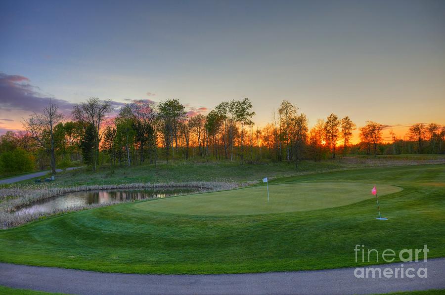 Sunset Minnesota National Golf Course Championship Course 2 Photograph by Wayne Moran