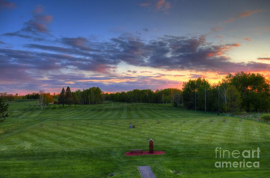 Sunset Minnesota National Golf Course Championship Course Photograph by Wayne Moran