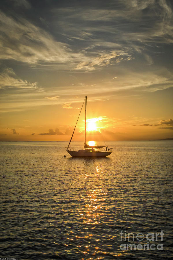 Sunset Molokai Photograph by Mitch Shindelbower