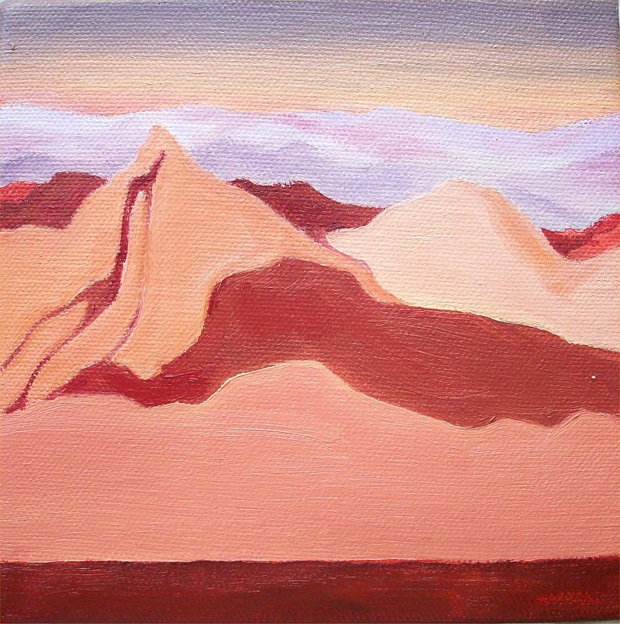 Reds Painting - Sunset Mountain by Irene Corey Reds Painting - Sunset Mountain by Irene Corey