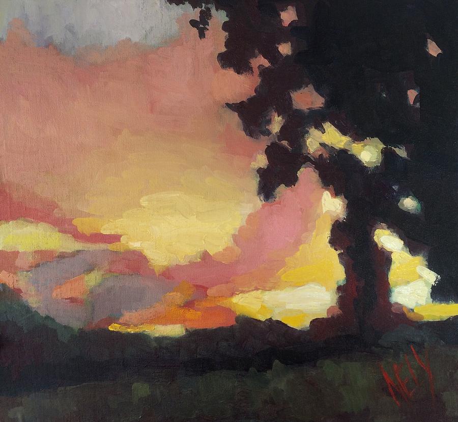 Sunset Painting by Nelya Pinchuk