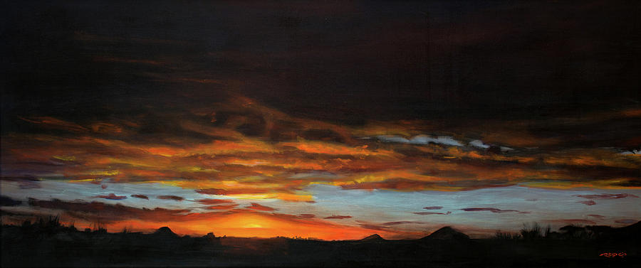 Sunset Northern Cape Painting by Christopher Reid