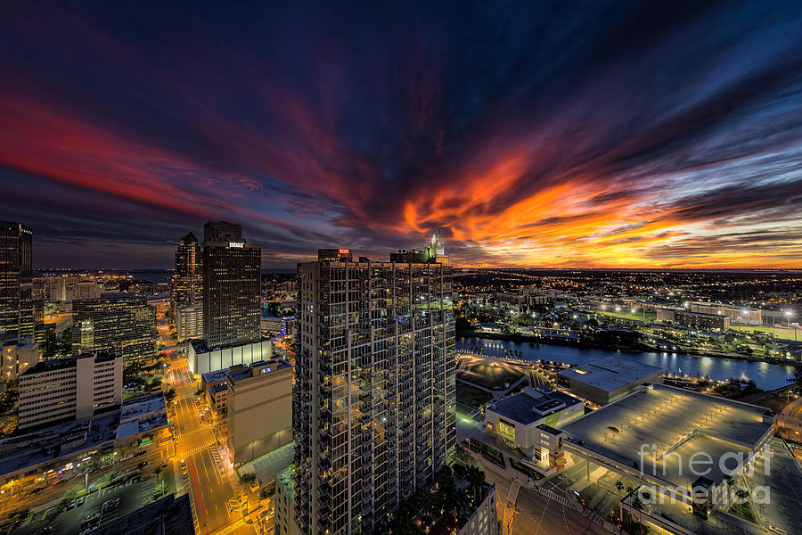 Sunset Over Downtown Tampa Photograph by Jason Ludwig Photography