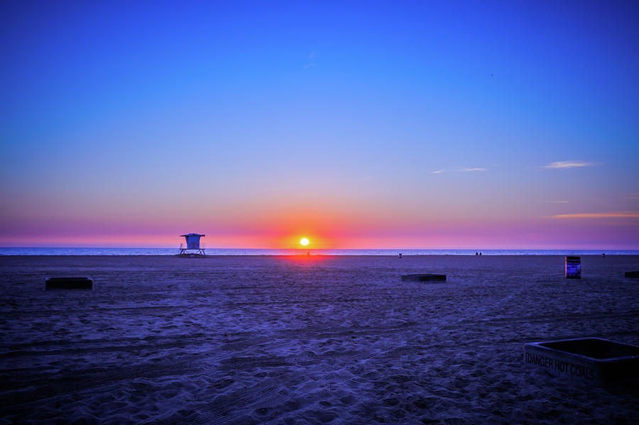 sunset of Huntington beach, CA Photograph by Hyuntae Kim