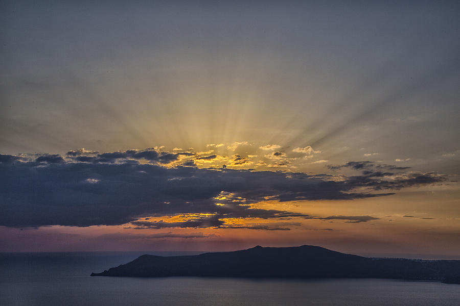 Sunset on the Aegean Sea 4 Photograph by Kathy Adams Clark