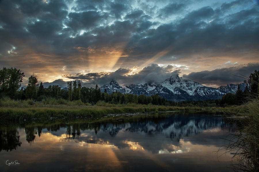 Sunset of the Tetons Photograph by Crystal Socha
