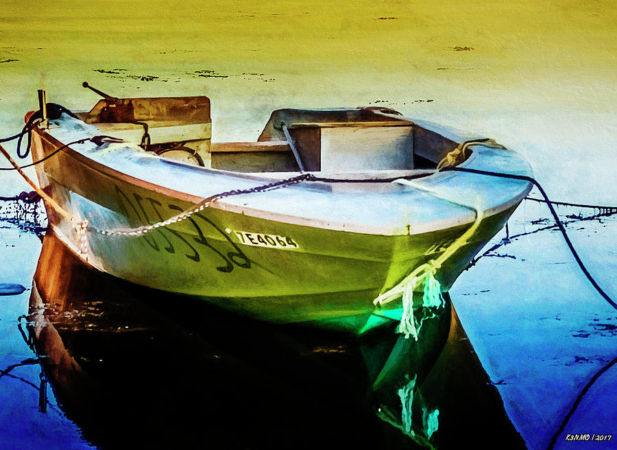 Sunset on a Boat Digital Art by Ken Morris