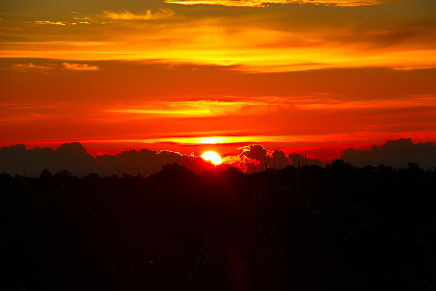 Sunset on a Cloudy Day Photograph by Lee Adams Fine Art America