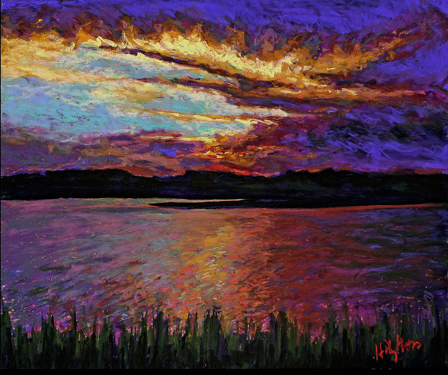 Sunset Painting - Sunset on Amelia Island III by Hillary Gross