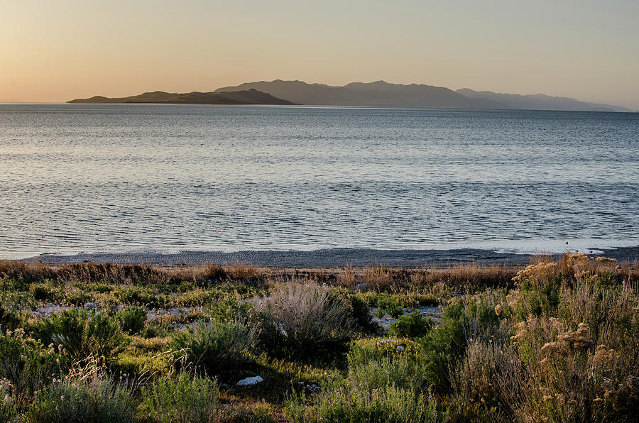 Sunset on Antelope Island Photograph by Synda Whipple