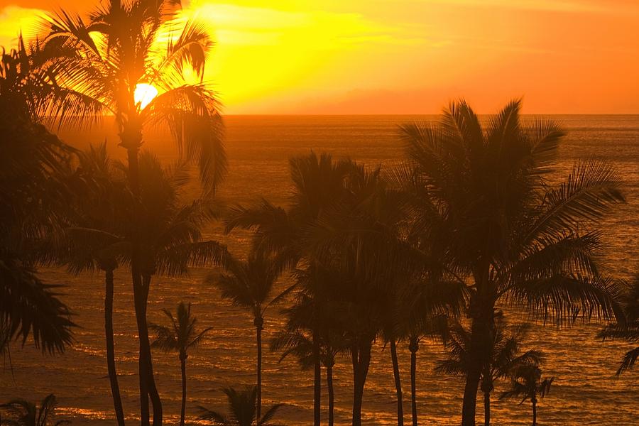 Sunset On Beach, Wailea, Hawaii Photograph by Stuart Westmorland