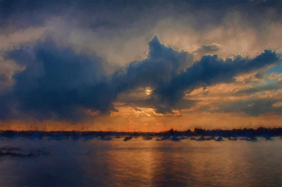 Salem Photograph - Sunset on Beverly harbor by Jeff Folger