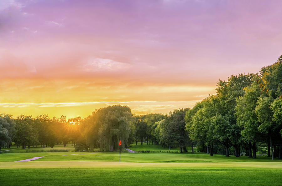 Sunset on Brown Deer Golf Course Photograph by Vincent Buckley Fine