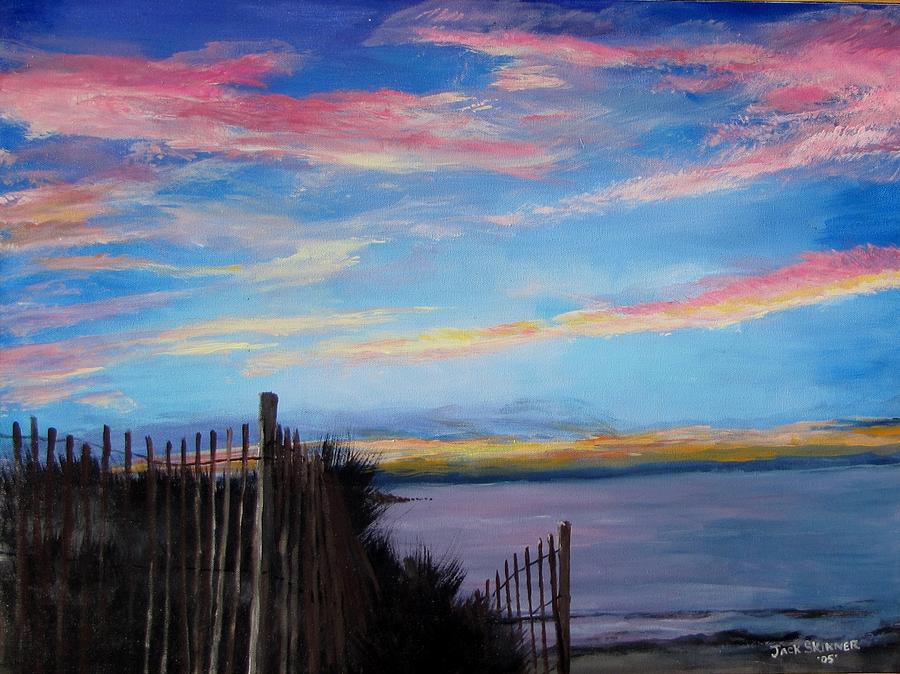Sunset on Cape Cod Bay Painting by Jack Skinner