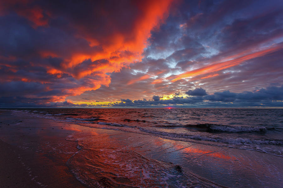 Sunset Photograph - Sunset On Cape Cod National Seashore Great Island Beach by Darius Aniunas