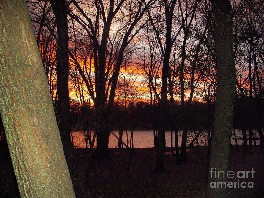 Sunset on Fox River Photograph by Deborah Finley Sunset on Fox River Photograph by Deborah Finley