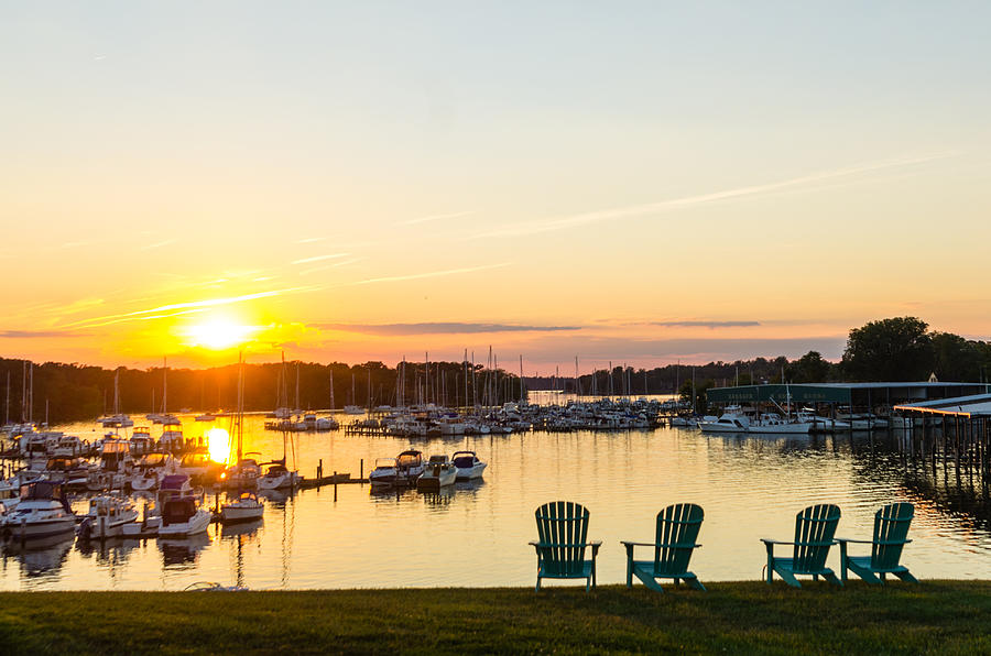 Georgetown University Photograph - Sunset On Georgetown Harbor by Steve Atkinson