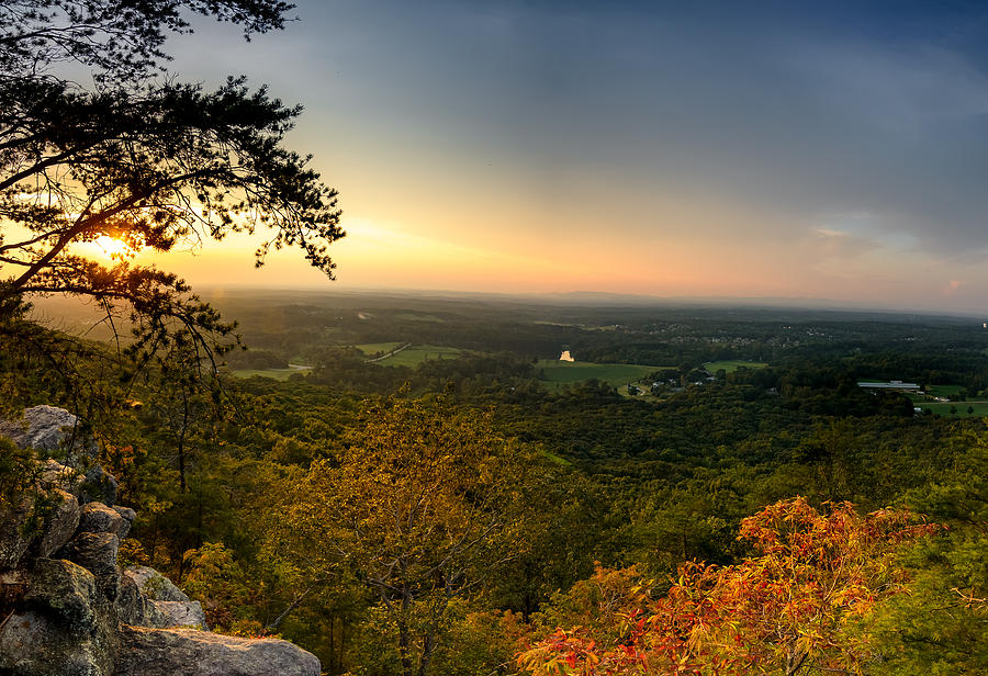Sunset on Georgia Appalachian Mountain summit during fall season Photograph by Rod Gimenez