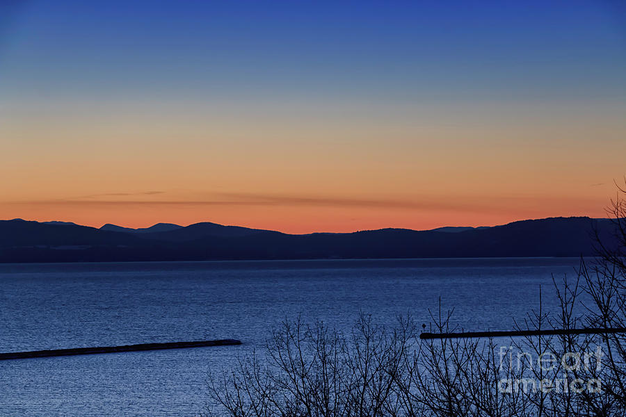 Sunset on Glorious Lake Champlain Photograph by Elizabeth Dow