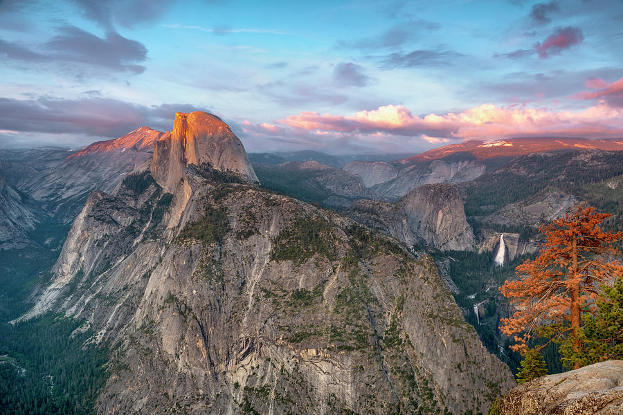 Sunset on Half Dome Photograph by Doug Holck