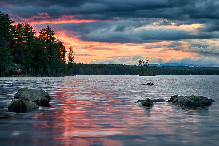 Sunset on Highland Lake Photograph by Darylann Leonard Photography